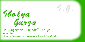 ibolya gurzo business card